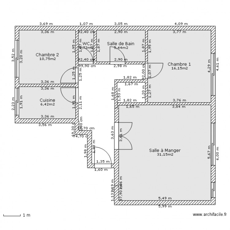 Annick1. Plan de 0 pièce et 0 m2