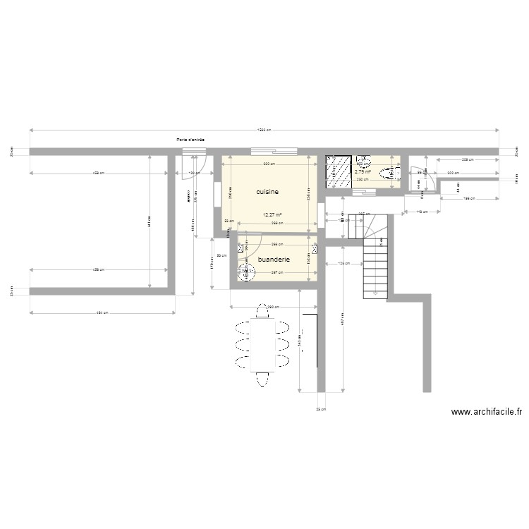 cuisine à renover. Plan de 0 pièce et 0 m2