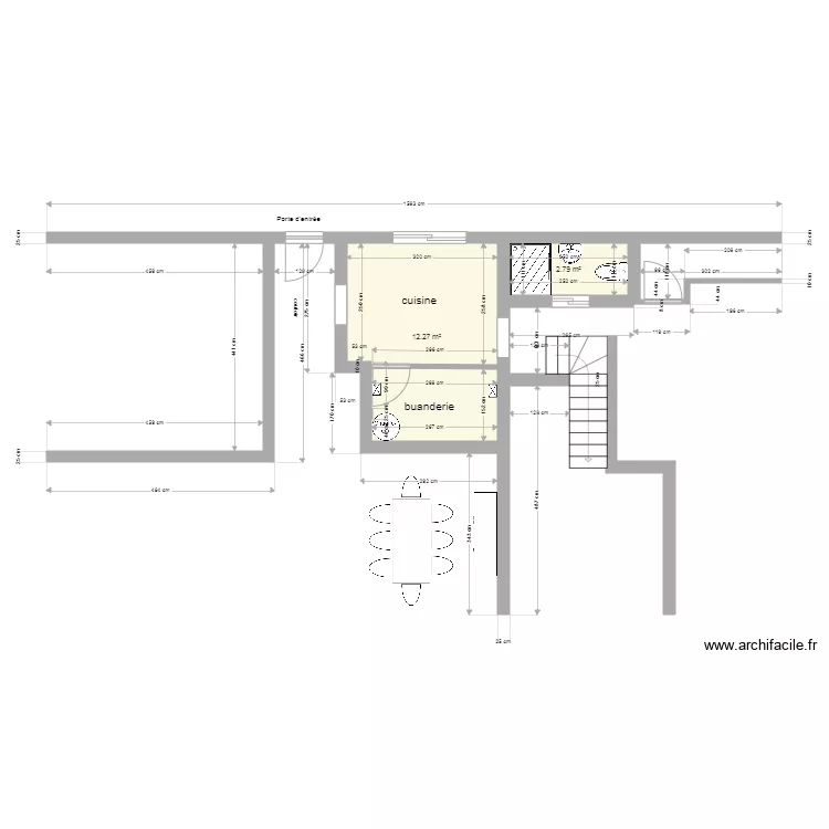 cuisine à renover. Plan de cuisine à renover. Plan de