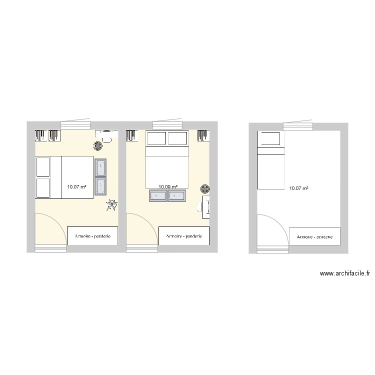 Exemple de Chambre . Plan de 0 pièce et 0 m2