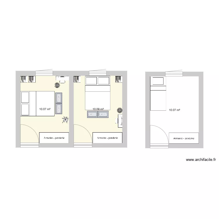 Exemple de Chambre . Plan de 