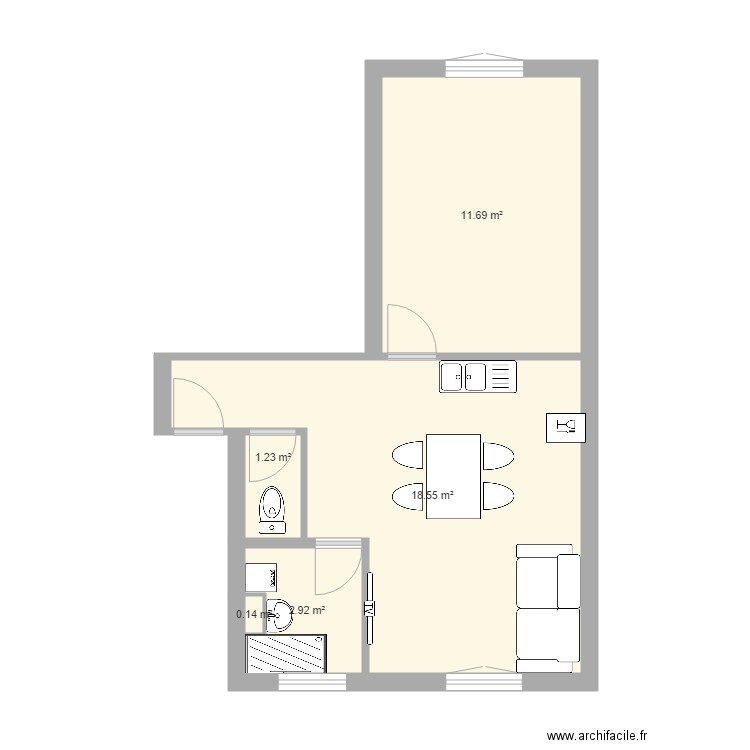 F2 34m ASNIERE GEOFFREY. Plan de 0 pièce et 0 m2