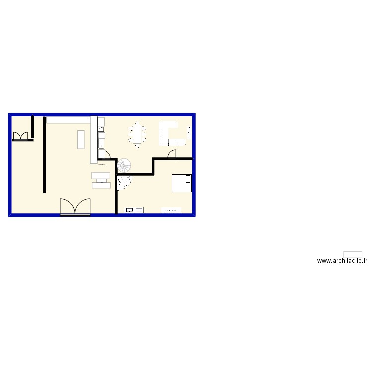 maison. Plan de 1 pièce et 174 m2