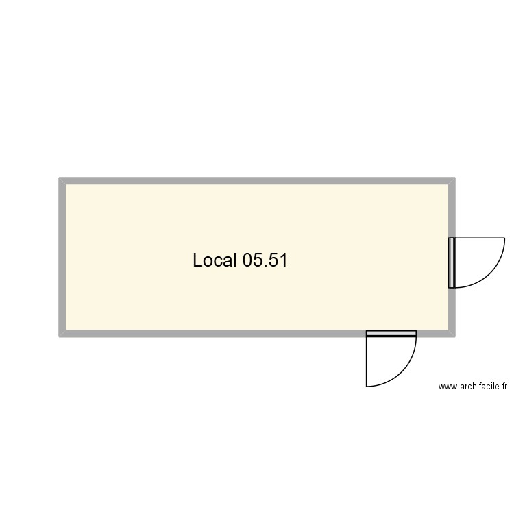 Local 05.51 SMB. Plan de 1 pièce et 15 m2