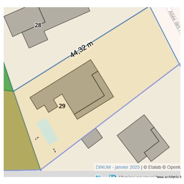 palombes. Plan de 0 pièce et 0 m2