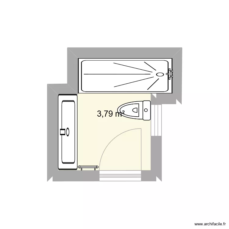 englettere. Plan de 1  et 4 m²