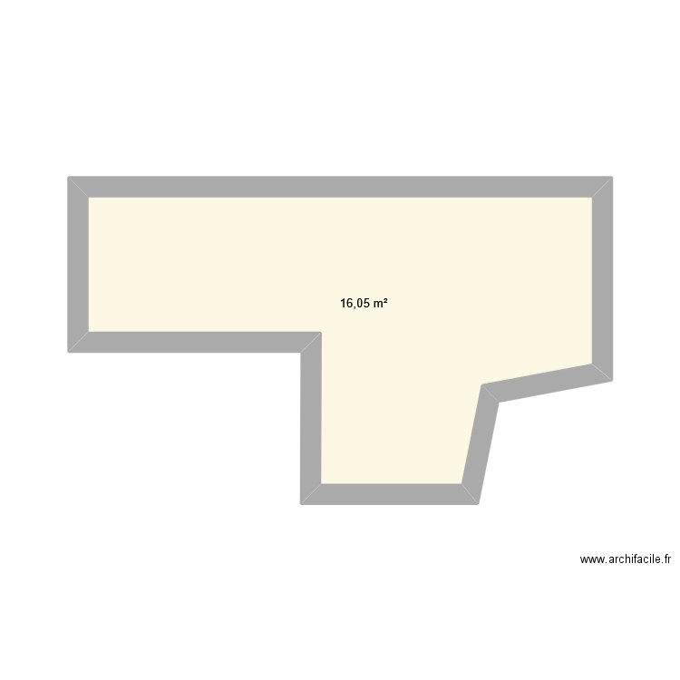 Plan 3 mochee. Plan de 1 pièce et 16 m2