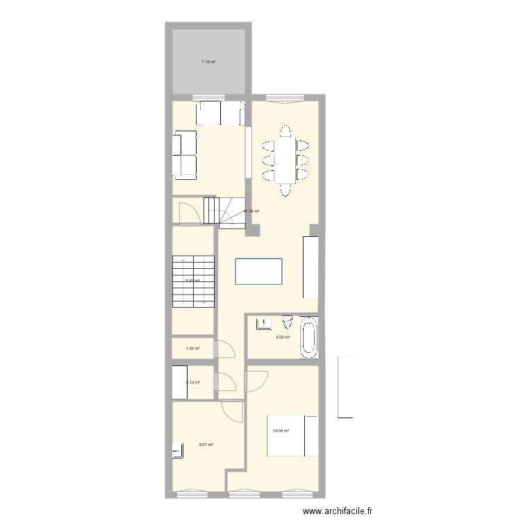 Tabellion 1e étage version 2. Plan de 0 pièce et 0 m2