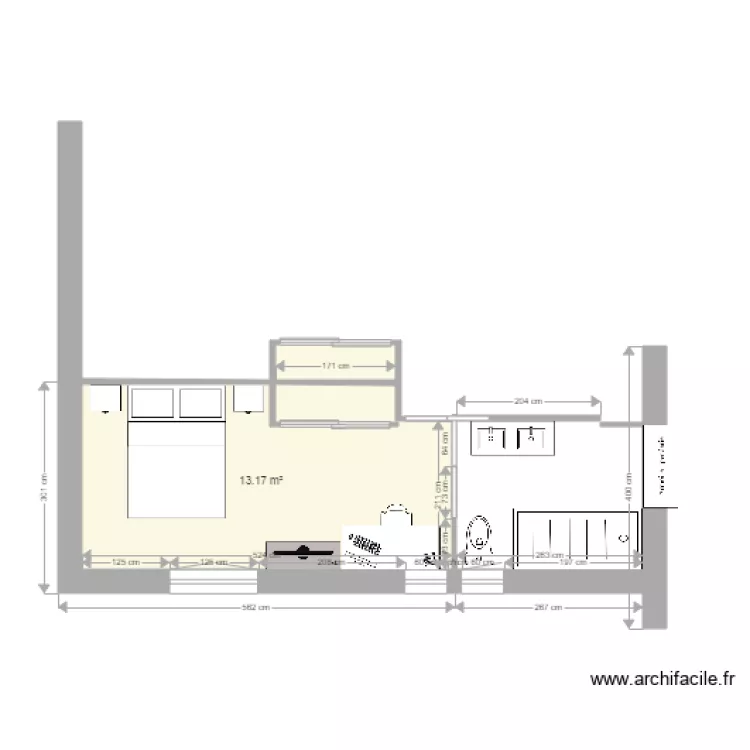 chambre Timoth&eacute;. Plan de 