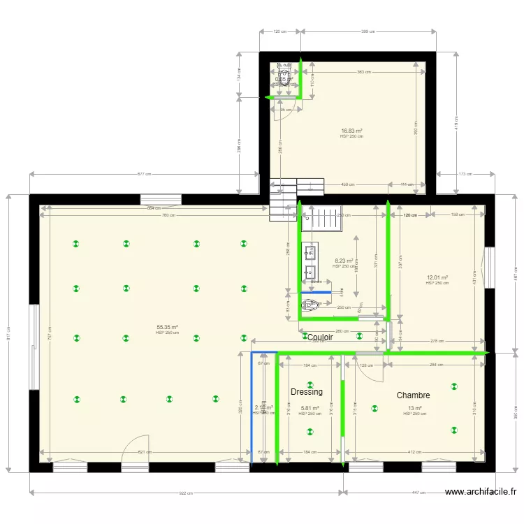 Maison La Destrousse. Plan de 