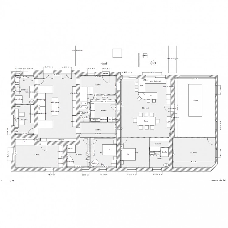 changement. Plan de 0 pièce et 0 m2