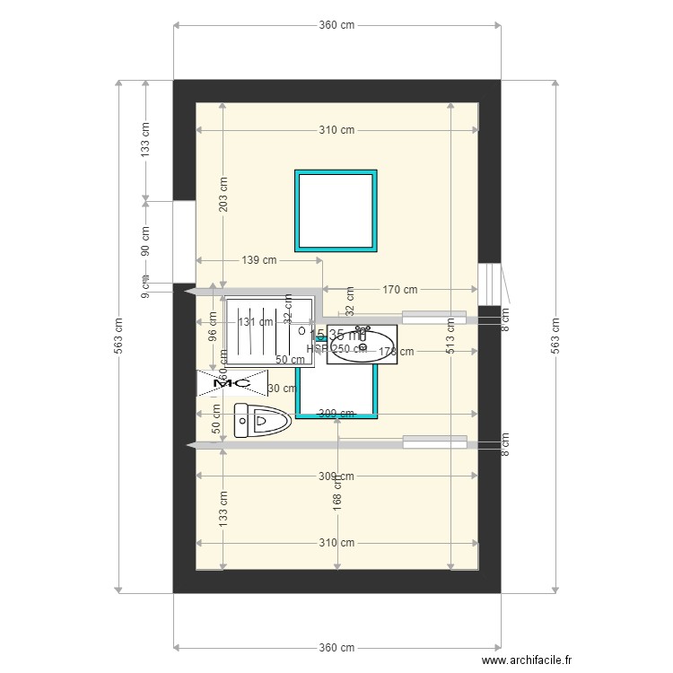 amenagement douche sous comble3. Plan de 0 pièce et 0 m2