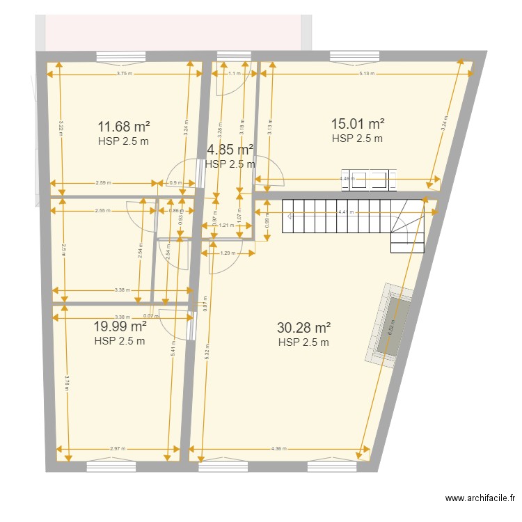 COMMON Jean Hugue Existant. Plan de 0 pièce et 0 m2