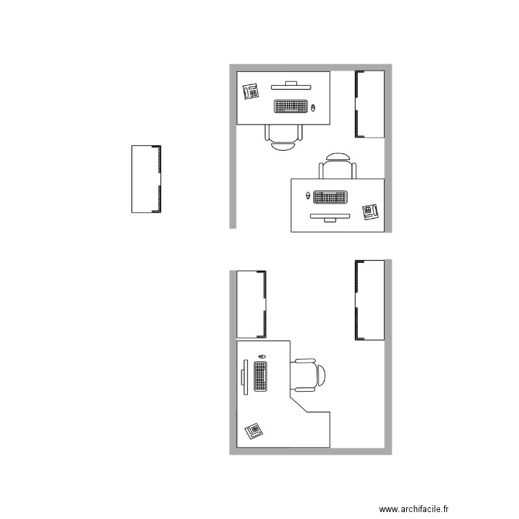 Bureau test 4. Plan de 0 pièce et 0 m2