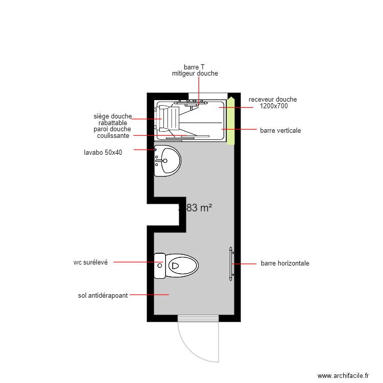 baji. Plan de 0 pièce et 0 m2