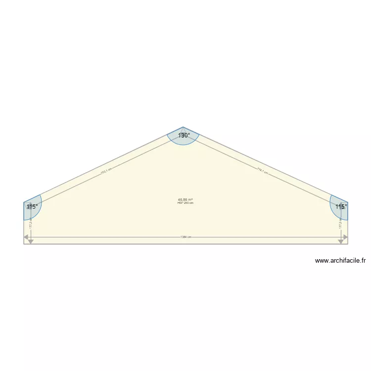 PIGNON FOND DROIT. Plan de 