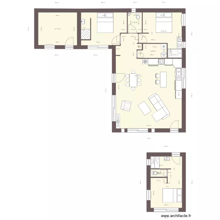 Maison projet Solerieux v2. Plan de 