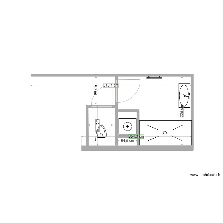 Salle de bain Ramis. Plan de 0 pièce et 0 m2