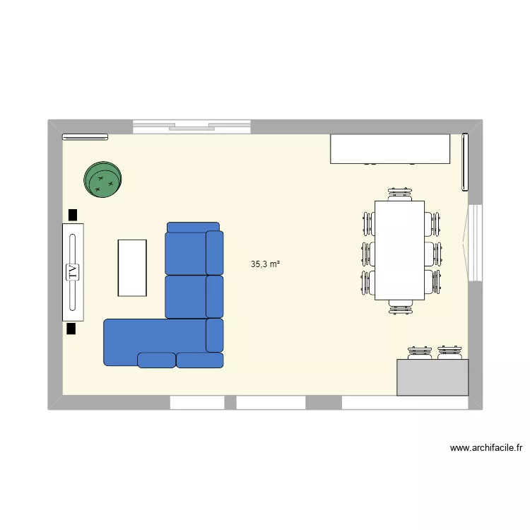Salon. Plan de 0 pièce et 0 m2