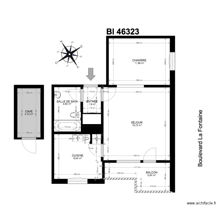 BI 4453. Plan de 0 pièce et 0 m2