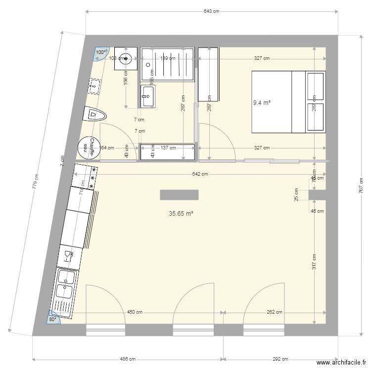 Option1. Plan de 0 pièce et 0 m2