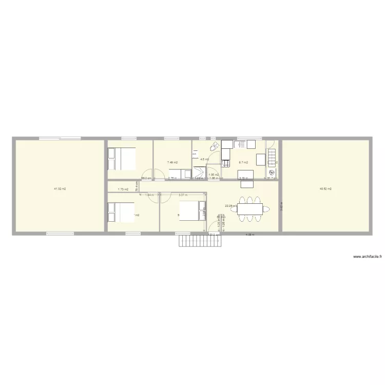 maison sans modification. Plan de 