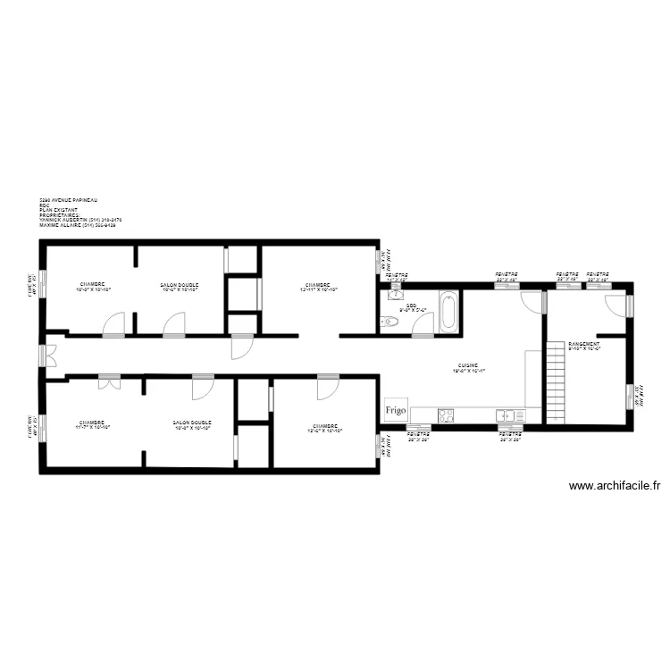 5290 Papineau Existant vF. Plan de 