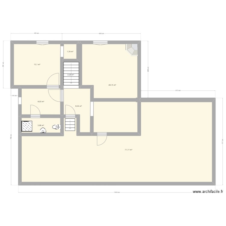 1er étage maison tonton René. Plan de 0 pièce et 0 m2