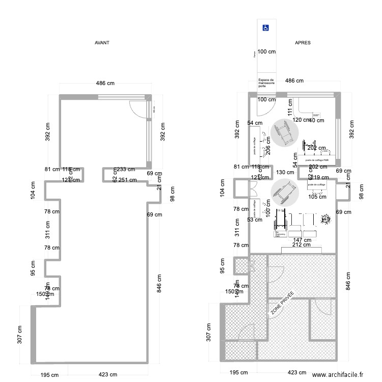 Culin salon. Plan de 9 pièces et 131 m2