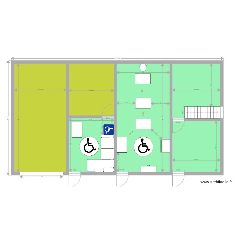 Partie A Rdc cheminement intérieur. Plan de 0 pièce et 0 m2