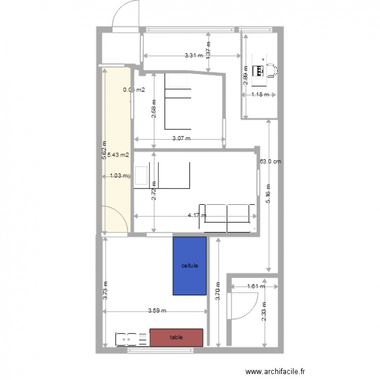 CHAMBRE FUNERAIRE 2. Plan de 0 pièce et 0 m2