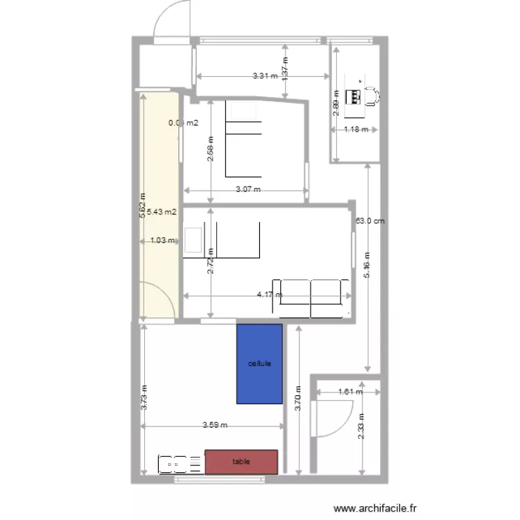 CHAMBRE FUNERAIRE 2. Plan de CHAMBRE FUNERAIRE 2. Plan de