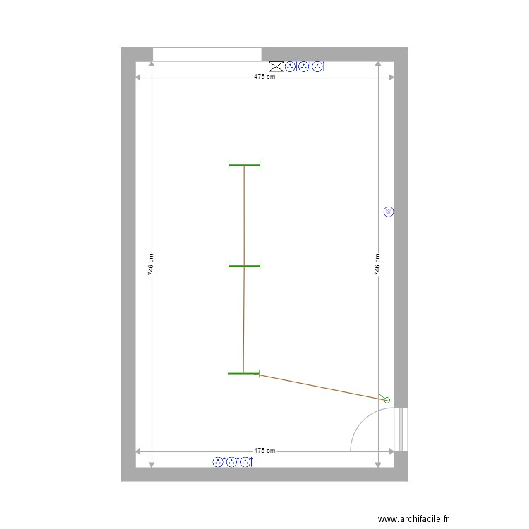 m bisson atelier. Plan de 1 pièce et 35 m2