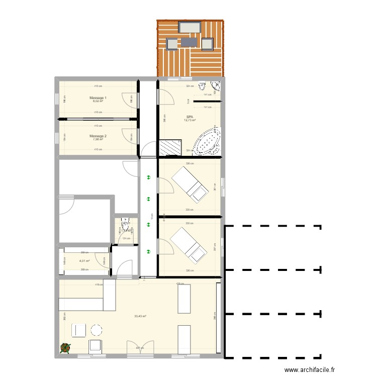 INSTITUT 2. Plan de 7 pièces et 87 m2