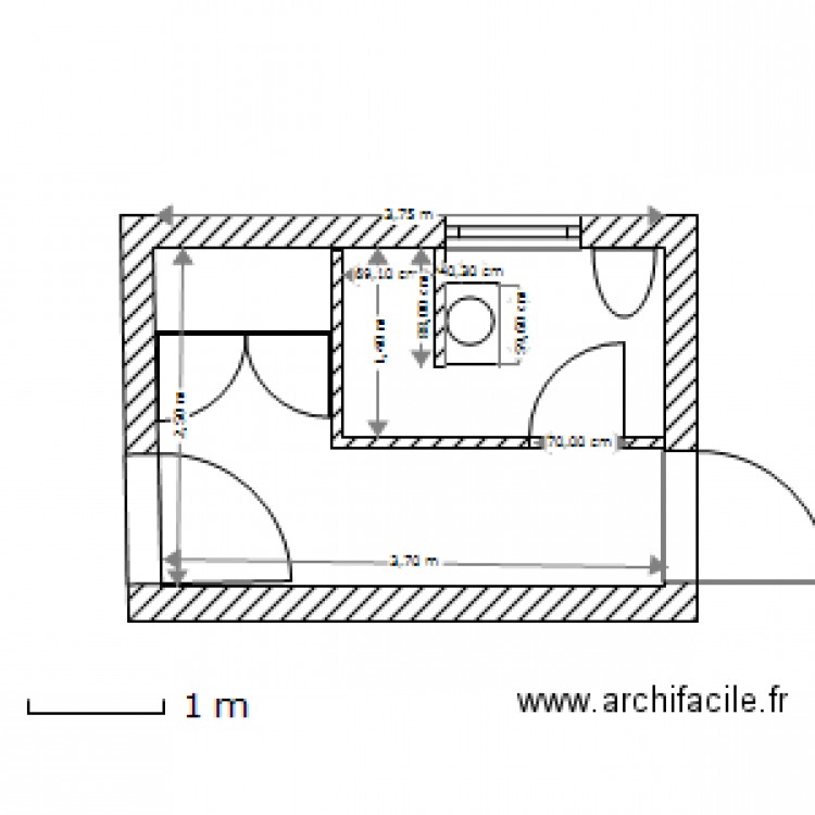 montresor. Plan de 0 pièce et 0 m2