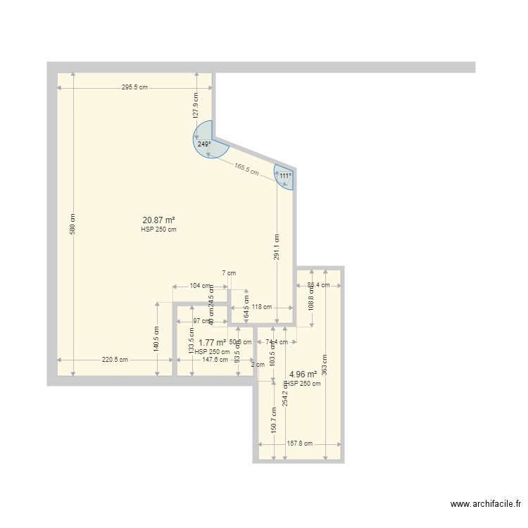 BORAM. Plan de 3 pièces et 28 m2