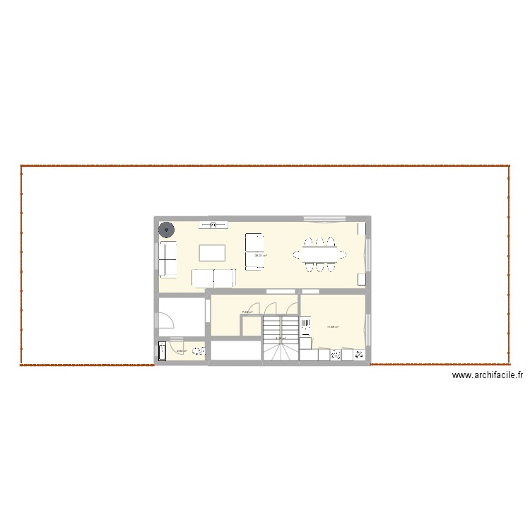 maisonvaraville. Plan de 5 pièces et 64 m2