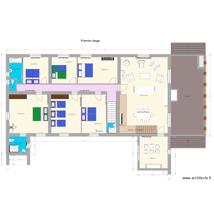 La plaine  Premier étage V1. Plan de 0 pièce et 0 m2