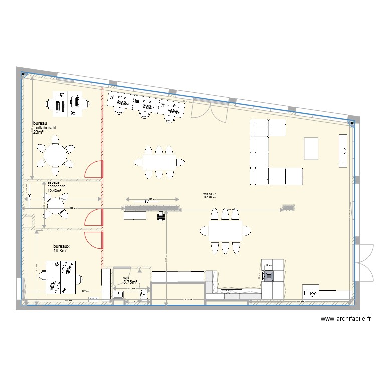 fin espace. Plan de 0 pièce et 0 m2