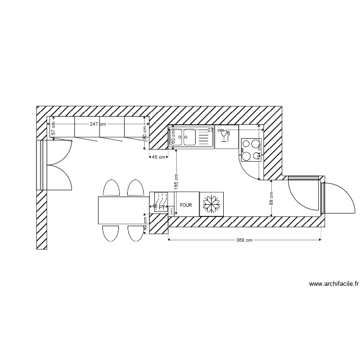 Cuisine 2. Plan de 0 pièce et 0 m2 Cuisine 2. Plan de 0 pièce et 0 m2