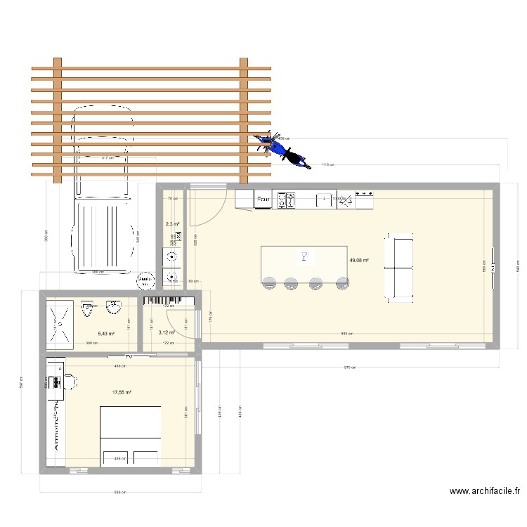 zoe. Plan de 5 pièces et 77 m2