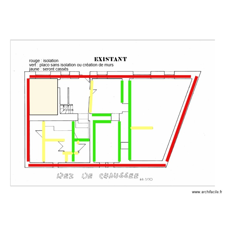 rdc placo. Plan de 0 pièce et 0 m2