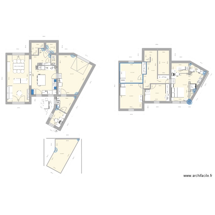 Petit agrandissement 3. Plan de 21 pièces et 194 m2