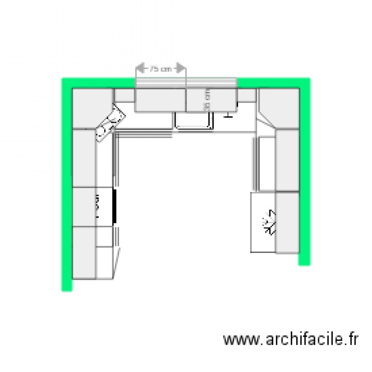 cuisine plan armoires haute Plan dessiné par goldorix