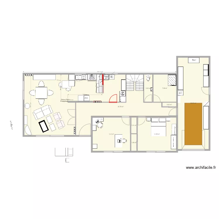 Le Goffic RDC2 coin t&eacute;l&eacute;. Plan de 