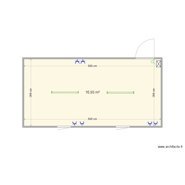 2 62023 corrigé. Plan de 1 pièce et 17 m2