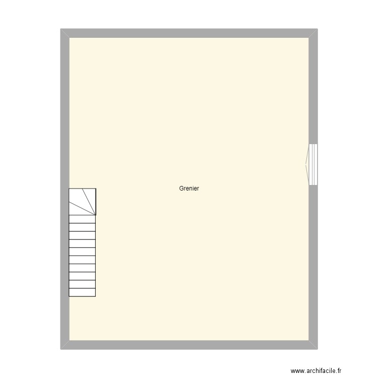 Croquis WITTMANN Grenier. Plan de 1 pièce et 67 m2