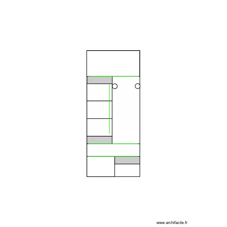 armoire. Plan de 