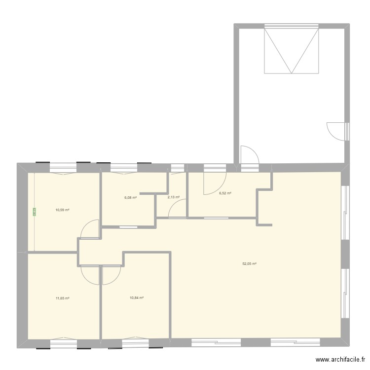 maison 1. Plan de 7 pièces et 100 m2