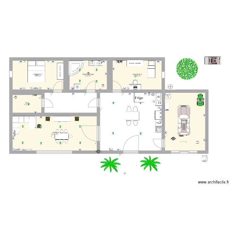 La baraque de Nico 54. Plan de 6 pièces et 82 m2